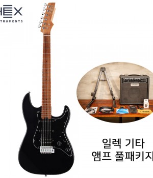 앰프패키지 헥스 일렉기타 HEX E300S BK